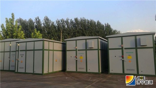 国内一流箱式变电站运抵济矿物流公司园区