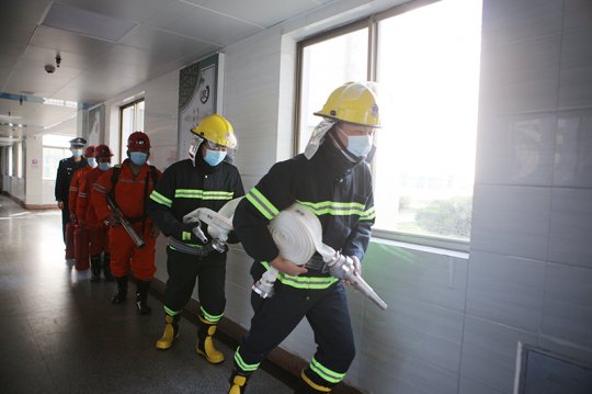 阳城煤电开展消防安全应急演练